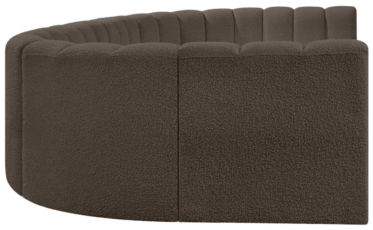 zara brown boucle fabric modular sofa s8a