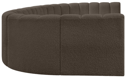 Zara Brown Boucle Fabric Modular Sofa S8A