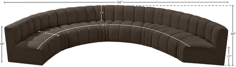Briar Brown 162 Boucle Fabric Upholstered Modular Sectional, 8-Piece