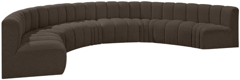 Briar Brown 162 Boucle Fabric Upholstered Modular Sectional, 8-Piece