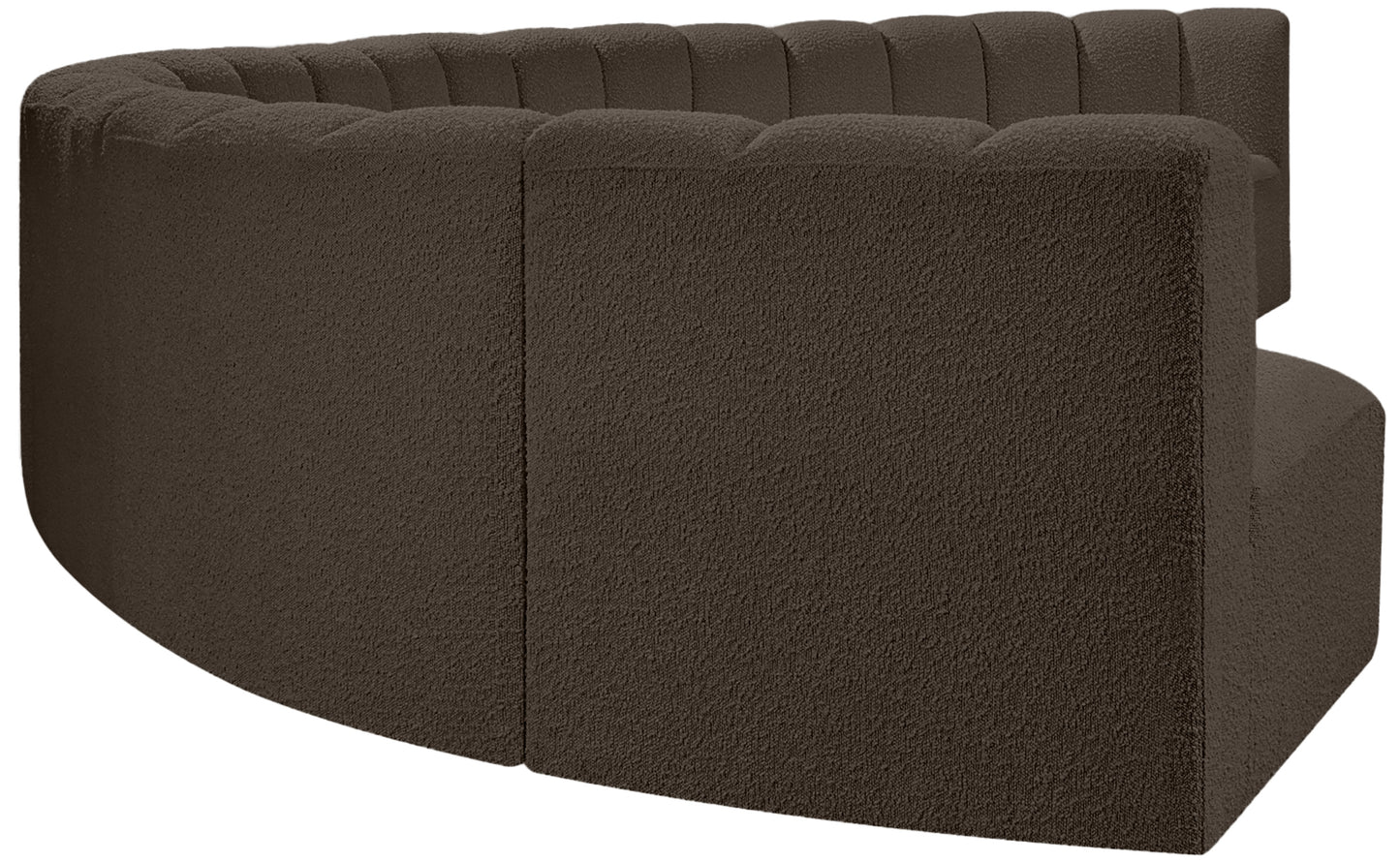 zara brown boucle fabric modular sofa s8b