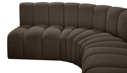 Zara Brown Boucle Fabric Modular Sofa S8B