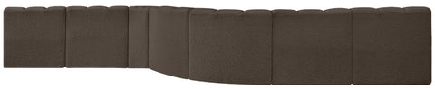Briar Brown 197 Boucle Fabric Upholstered Modular Sectional, 8-Piece