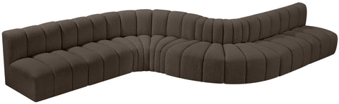 Briar Brown 197 Boucle Fabric Upholstered Modular Sectional, 8-Piece