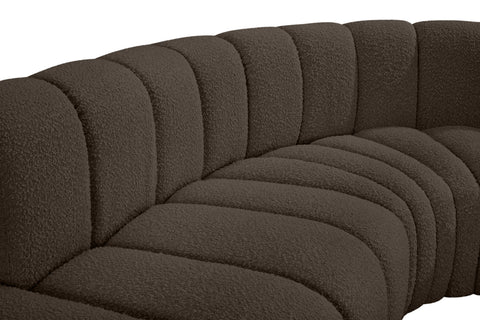 Briar Brown 197 Boucle Fabric Upholstered Modular Sectional, 8-Piece