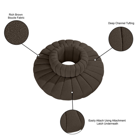Briar Brown 90 Boucle Fabric Upholstered Modular Sectional, 8-Piece