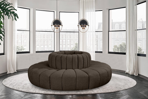 Briar Brown 90 Boucle Fabric Upholstered Modular Sectional, 8-Piece
