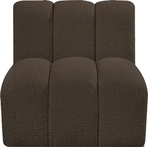 Briar Brown Boucle Fabric Upholstered Modular Straight Chair, 1 Piece