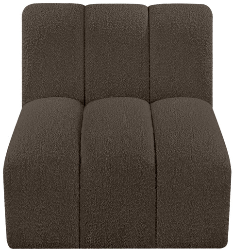 Briar Brown Boucle Fabric Upholstered Modular Straight Chair, 1 Piece