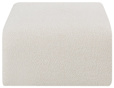 Yara Boucle Fabric Upholstered Ottoman, 1 Piece