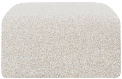 Zara Cream Boucle Fabric Ottoman Ott