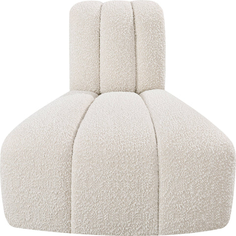 Briar Cream Boucle Fabric Upholstered Modular Reverse Corner Chair, 1 Piece