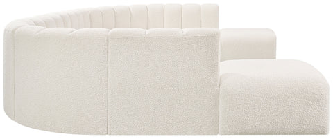 Briar Cream 161 Boucle Fabric Upholstered Modular Sectional, 10-Piece