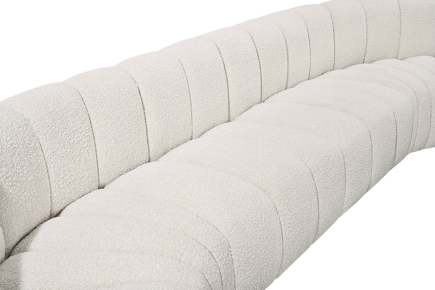 zara cream boucle fabric modular sofa s10a