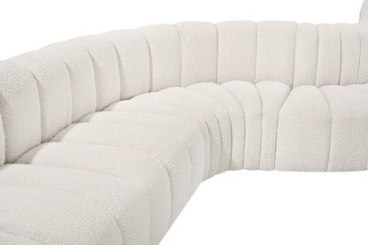 Zara Cream Boucle Fabric Modular Sofa S10A