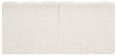 Briar Cream 60 Boucle Fabric Upholstered Modular Sectional , 2-Piece (Style 1)