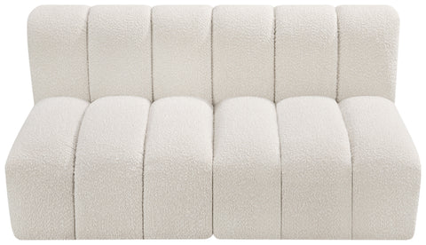 Briar Cream 60 Boucle Fabric Upholstered Modular Sectional , 2-Piece (Style 1)