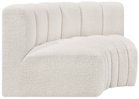 Briar Cream 60 Boucle Fabric Upholstered Modular Sectional , 2-Piece (Style 2)