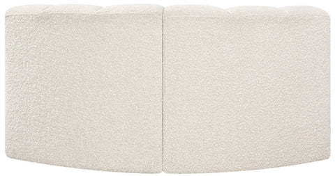 Briar Cream 60 Boucle Fabric Upholstered Modular Sectional , 2-Piece (Style 2)