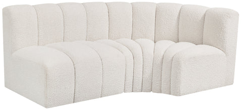 Briar Cream 84 Boucle Fabric Upholstered Modular Sectional, 3-Piece