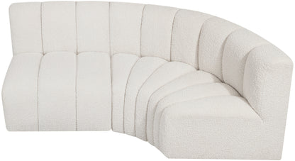 Zara Cream Boucle Fabric Modular Sofa S3A