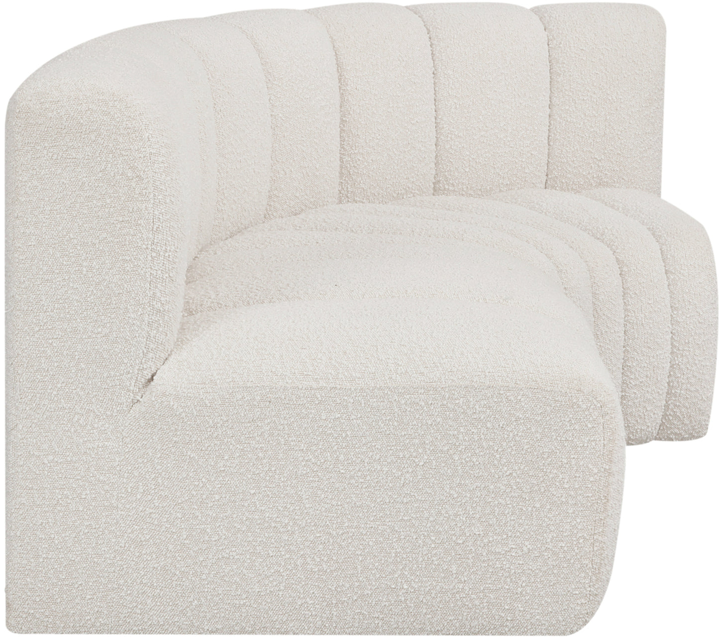 zara cream boucle fabric modular sofa s3a