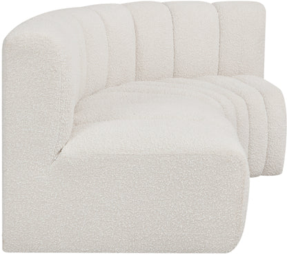 Zara Cream Boucle Fabric Modular Sofa S3A