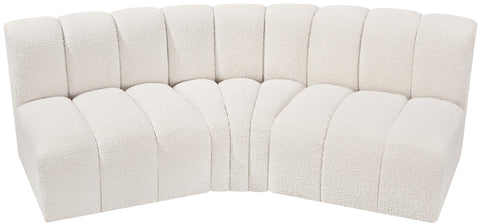 Briar Cream 86 Boucle Fabric Upholstered Modular Sectional, 3-Piece