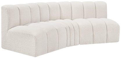 Zara Cream Boucle Fabric Modular Sofa S3B