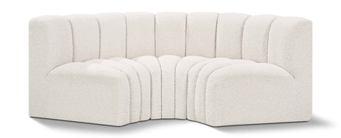 Yara 80" Boucle Fabric Upholstered Sectional, 3-Piece