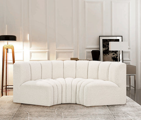 Yara 80" Boucle Fabric Upholstered Sectional, 3-Piece