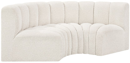 Zara Cream Boucle Fabric Modular Sofa S3C