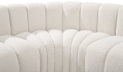 Zara Cream Boucle Fabric Modular Sofa S3C