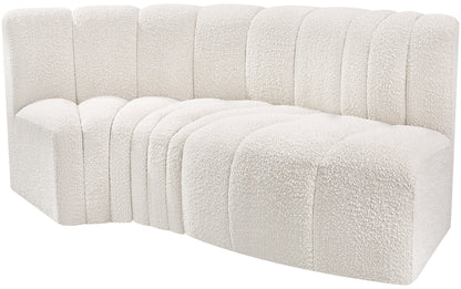 Zara Cream Boucle Fabric Modular Sofa S3D