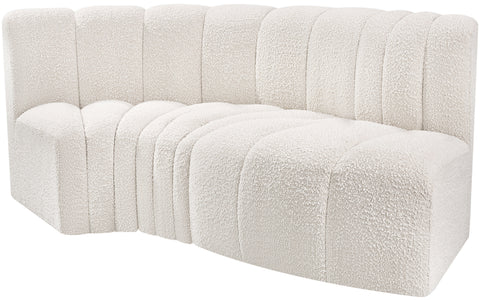 Briar Cream 70 Boucle Fabric Upholstered Modular Sectional, 3-Piece