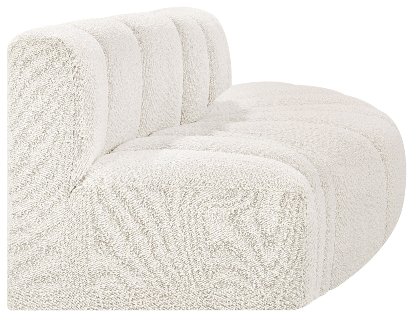 zara cream boucle fabric modular sofa s3e