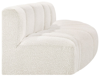 Zara Cream Boucle Fabric Modular Sofa S3E