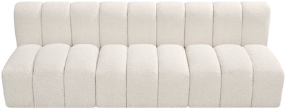 Zara Cream Boucle Fabric Modular Sofa S3F