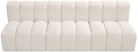 Briar Cream 89.5 Boucle Fabric Upholstered Modular Sectional, 3-Piece