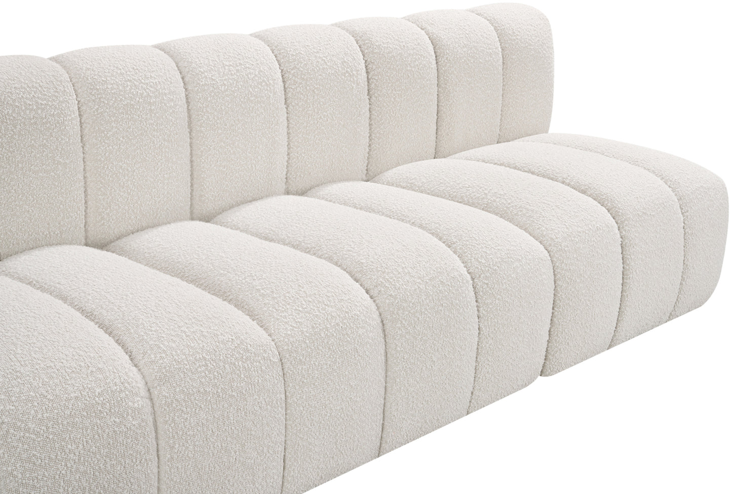 zara cream boucle fabric modular sofa s3f