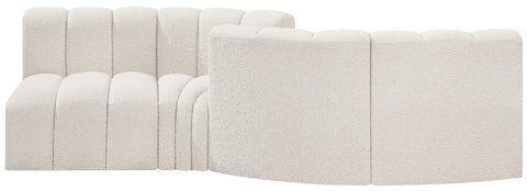 Briar Cream 108 Boucle Fabric Upholstered Modular Sectional, 4-Piece