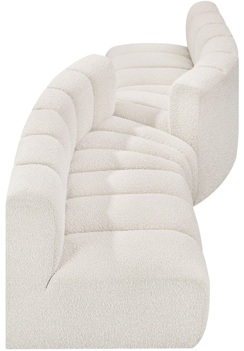 Briar Cream 108 Boucle Fabric Upholstered Modular Sectional, 4-Piece