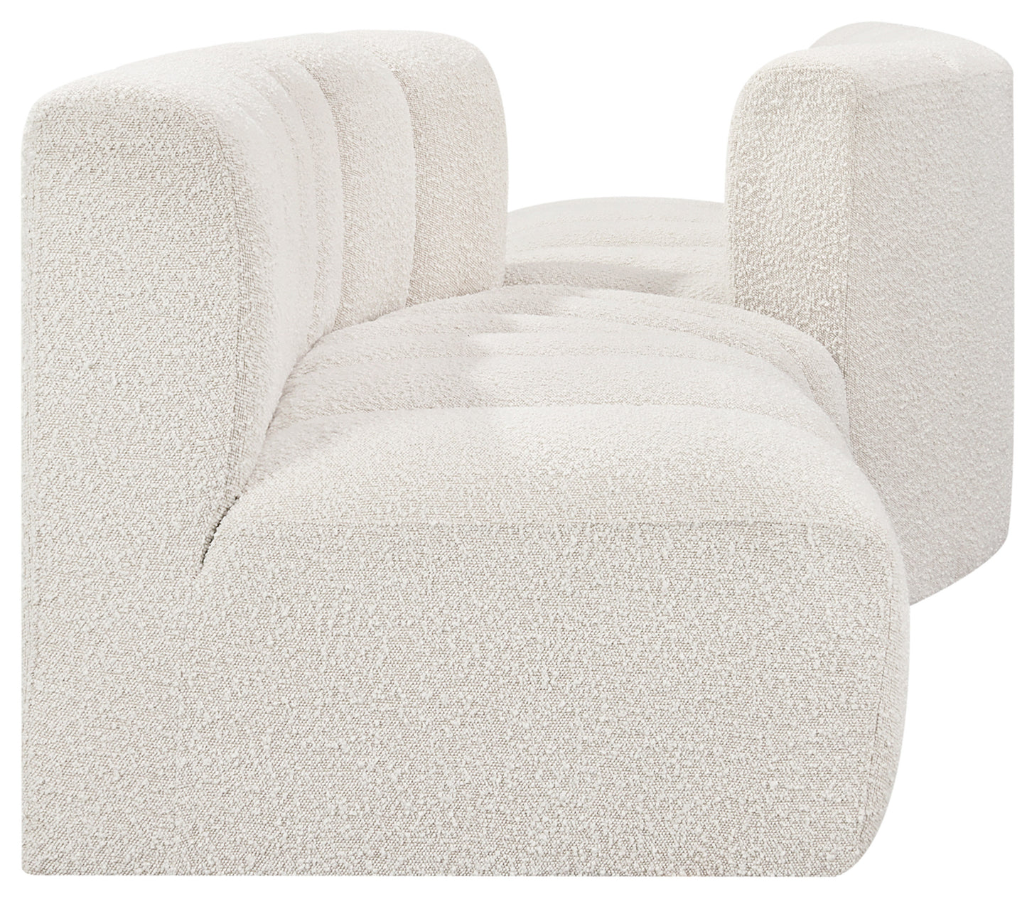 zara cream boucle fabric modular sofa s4a