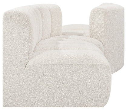 Zara Cream Boucle Fabric Modular Sofa S4A