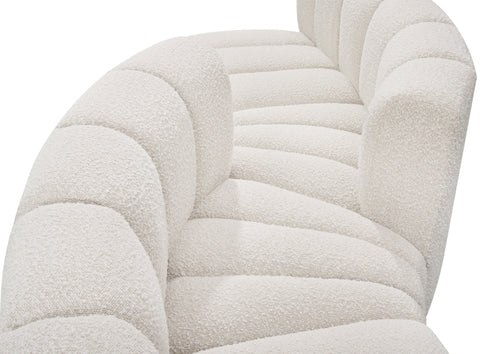Briar Cream 108 Boucle Fabric Upholstered Modular Sectional, 4-Piece