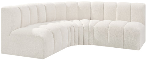Briar Cream 103 Boucle Fabric Upholstered Modular Sectional, 4-Piece