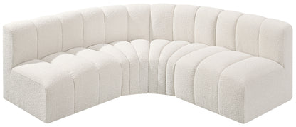 Zara Cream Boucle Fabric Modular Sofa S4B