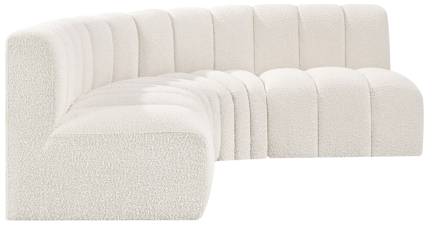 zara cream boucle fabric modular sofa s4b