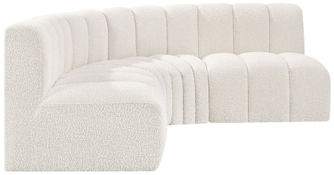 Briar Cream 103 Boucle Fabric Upholstered Modular Sectional, 4-Piece