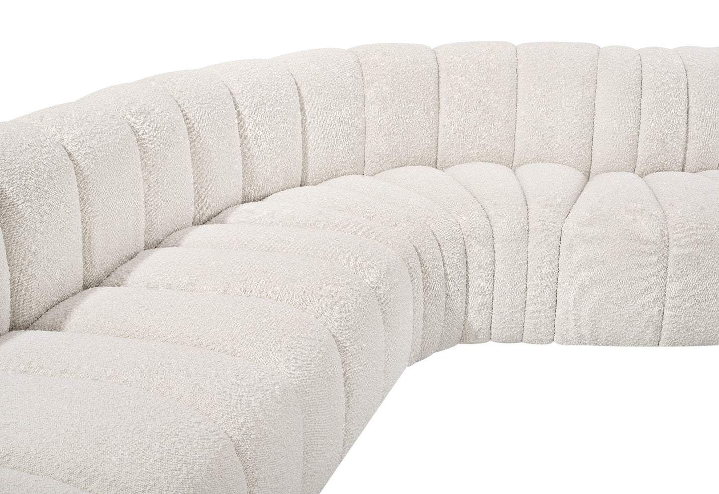 zara cream boucle fabric modular sofa s4b